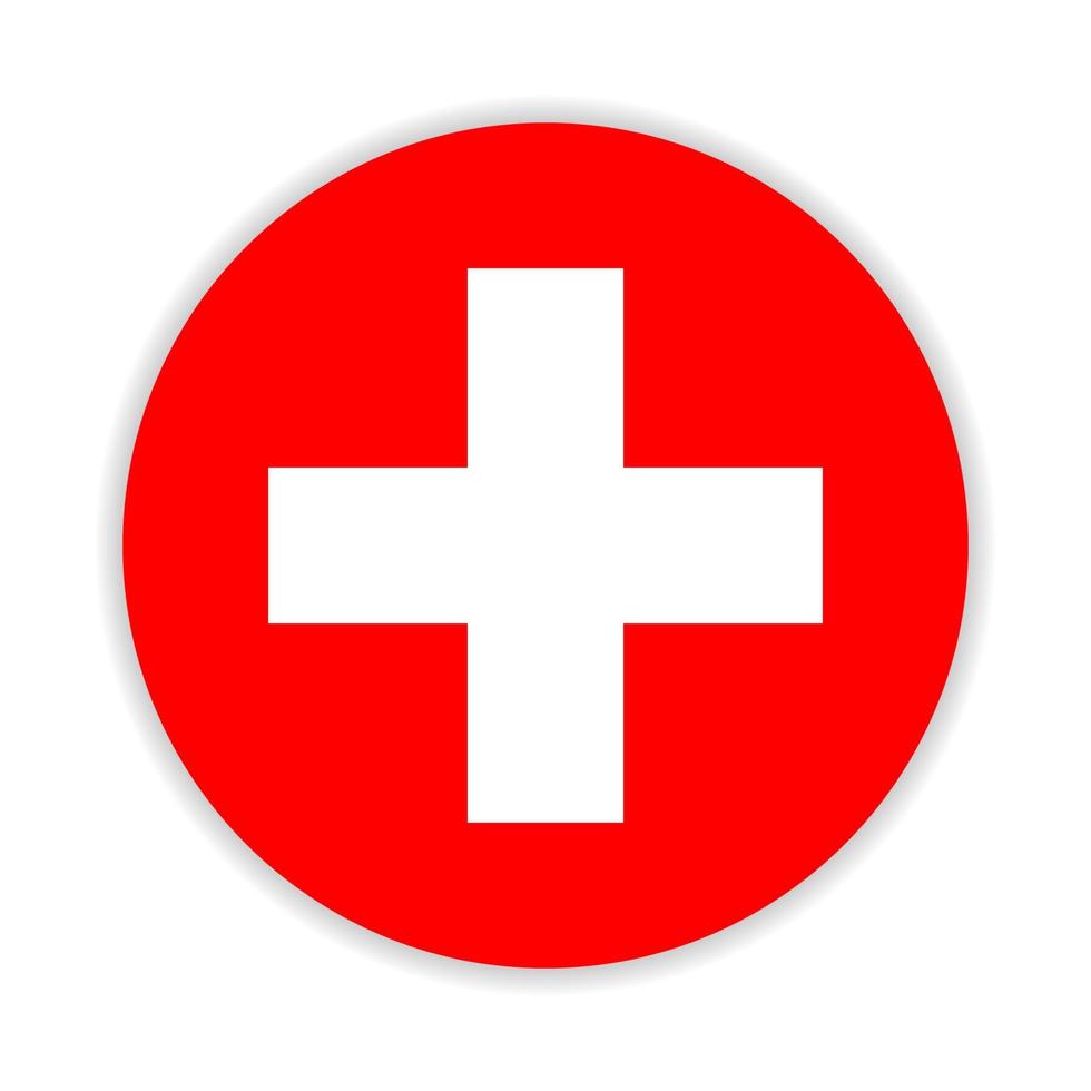 bandera redonda de suiza. ilustración vectorial vector