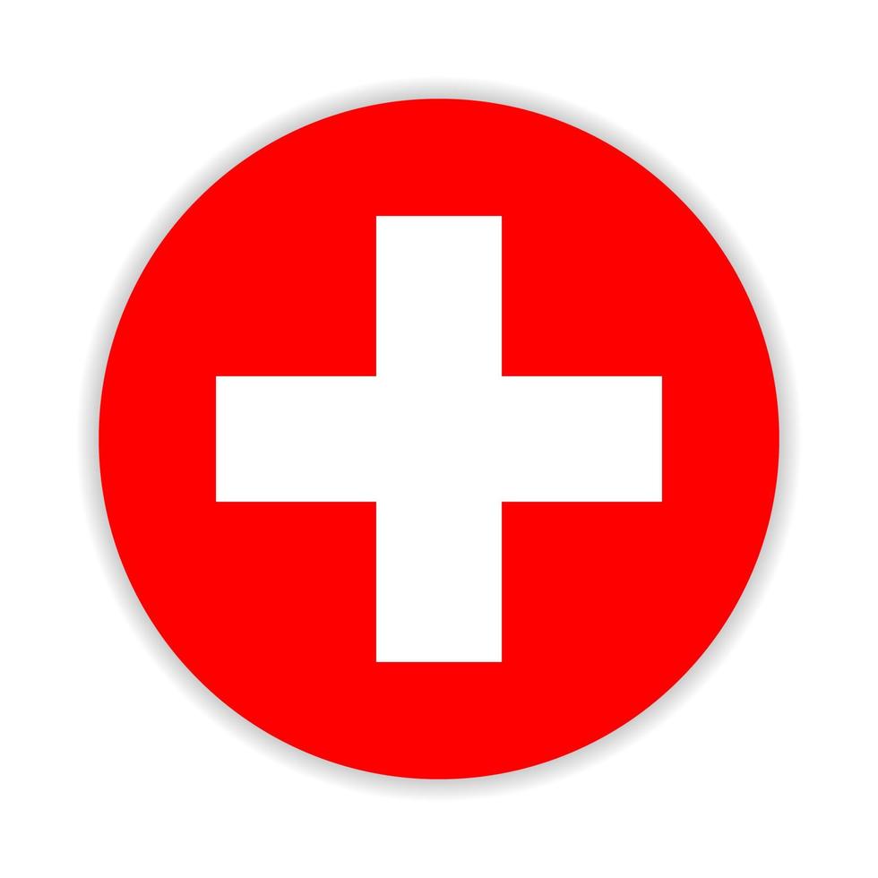 Round flag of Switzerland. Vector Illustration.