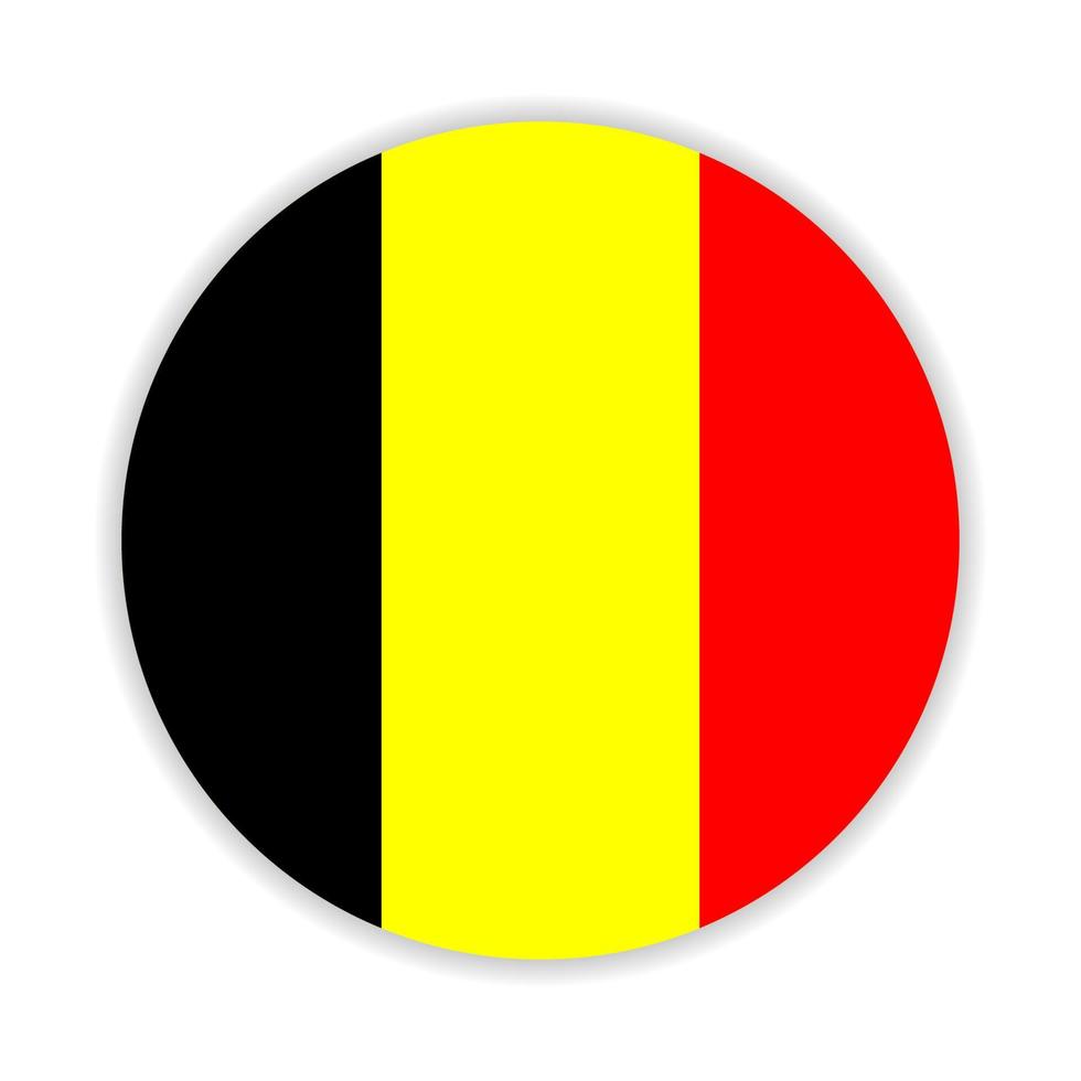 Round flag of Belgium. Vector Illustration.