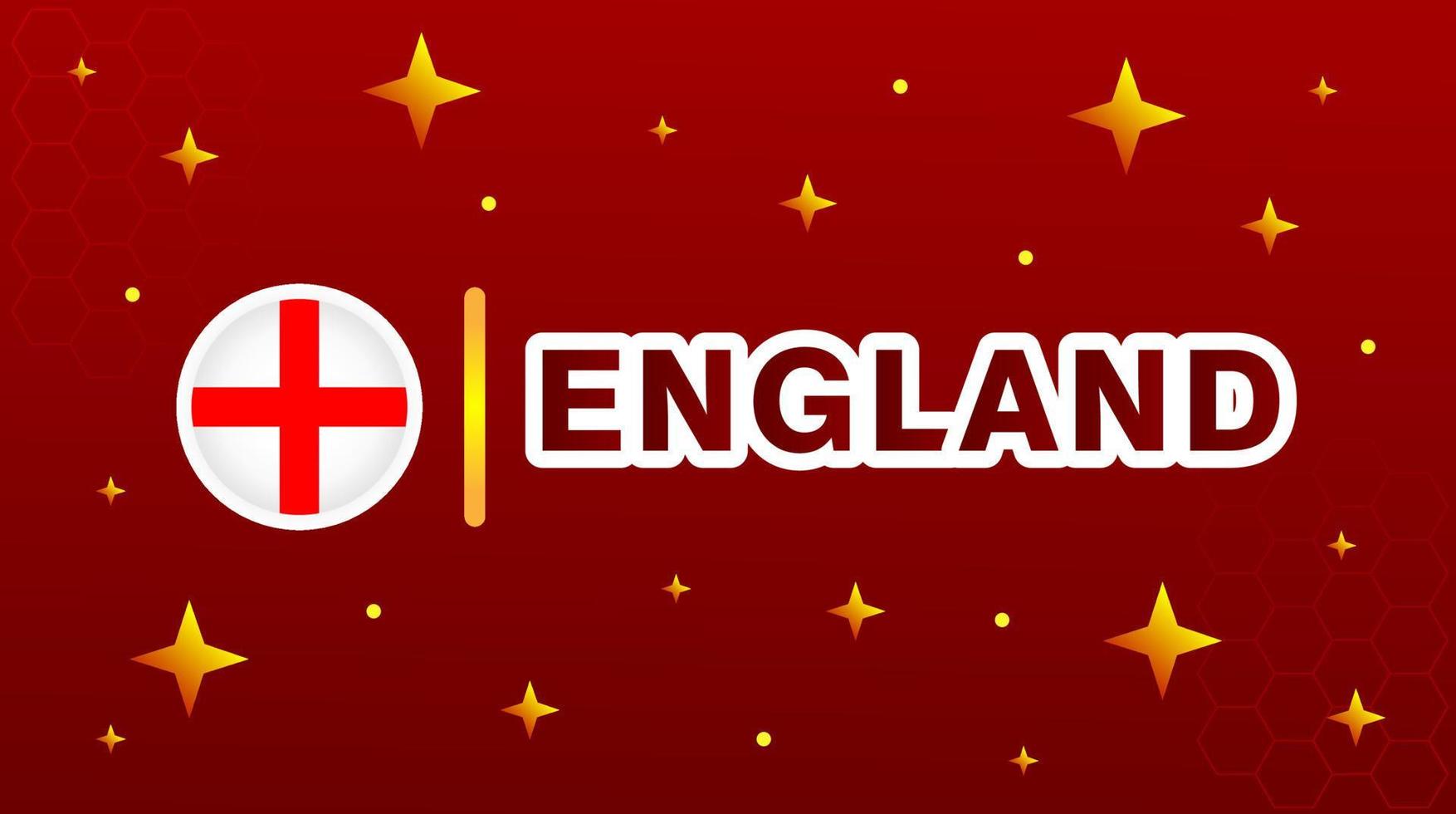 England flag with stars on red maroon background. vector