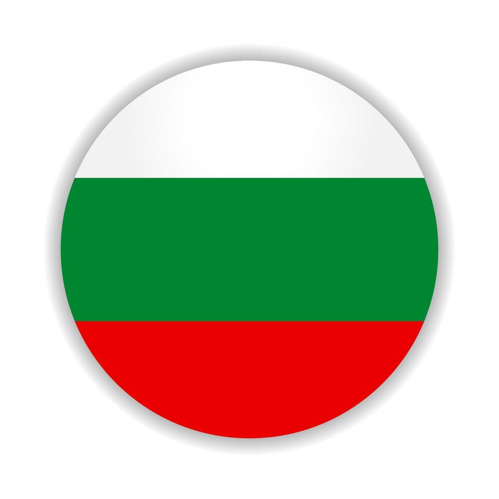 Round flag of Bulgaria. Vector Illustration.