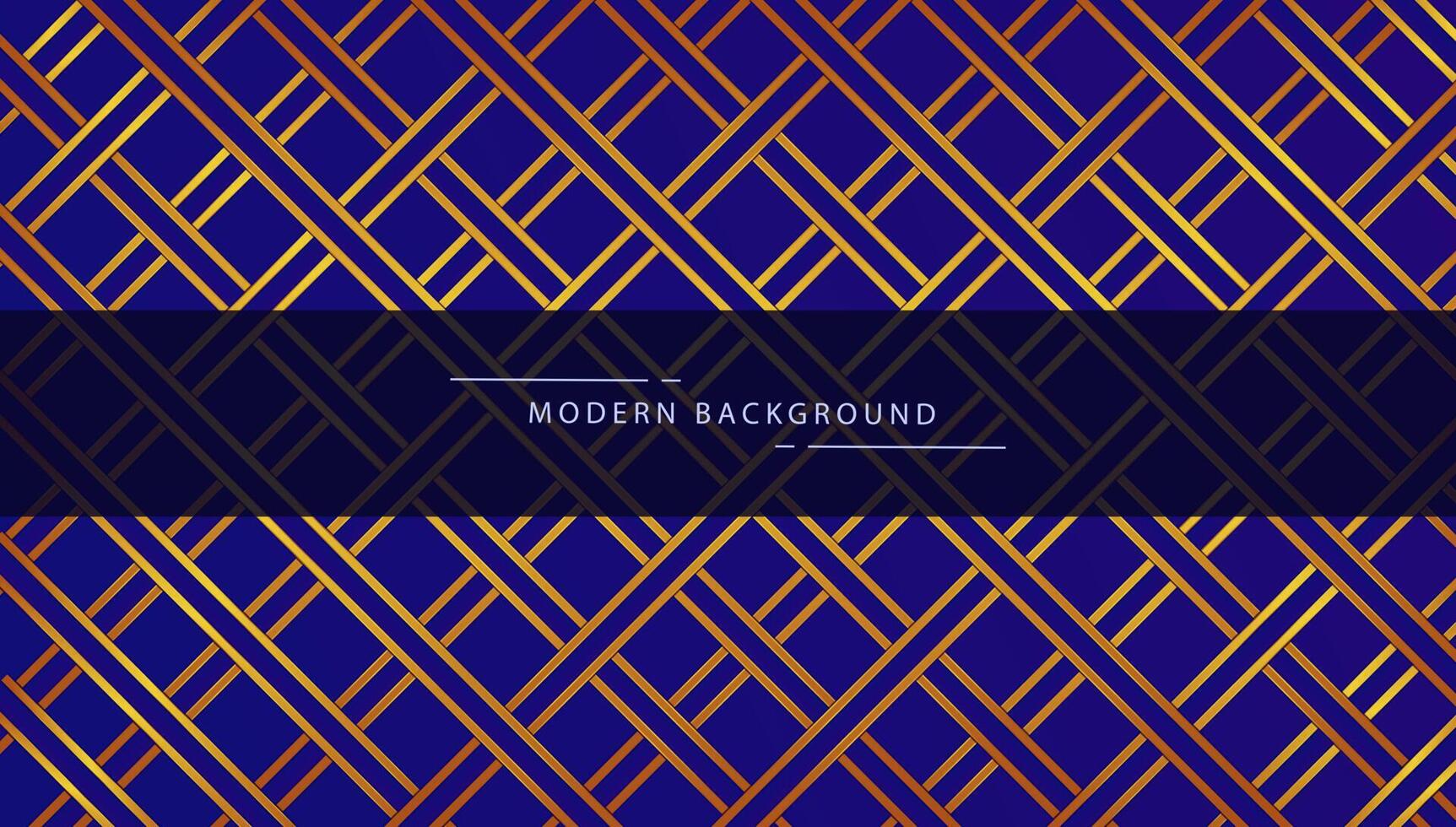 patrón cuadrado abstracto fondo azul dorado moderno vector