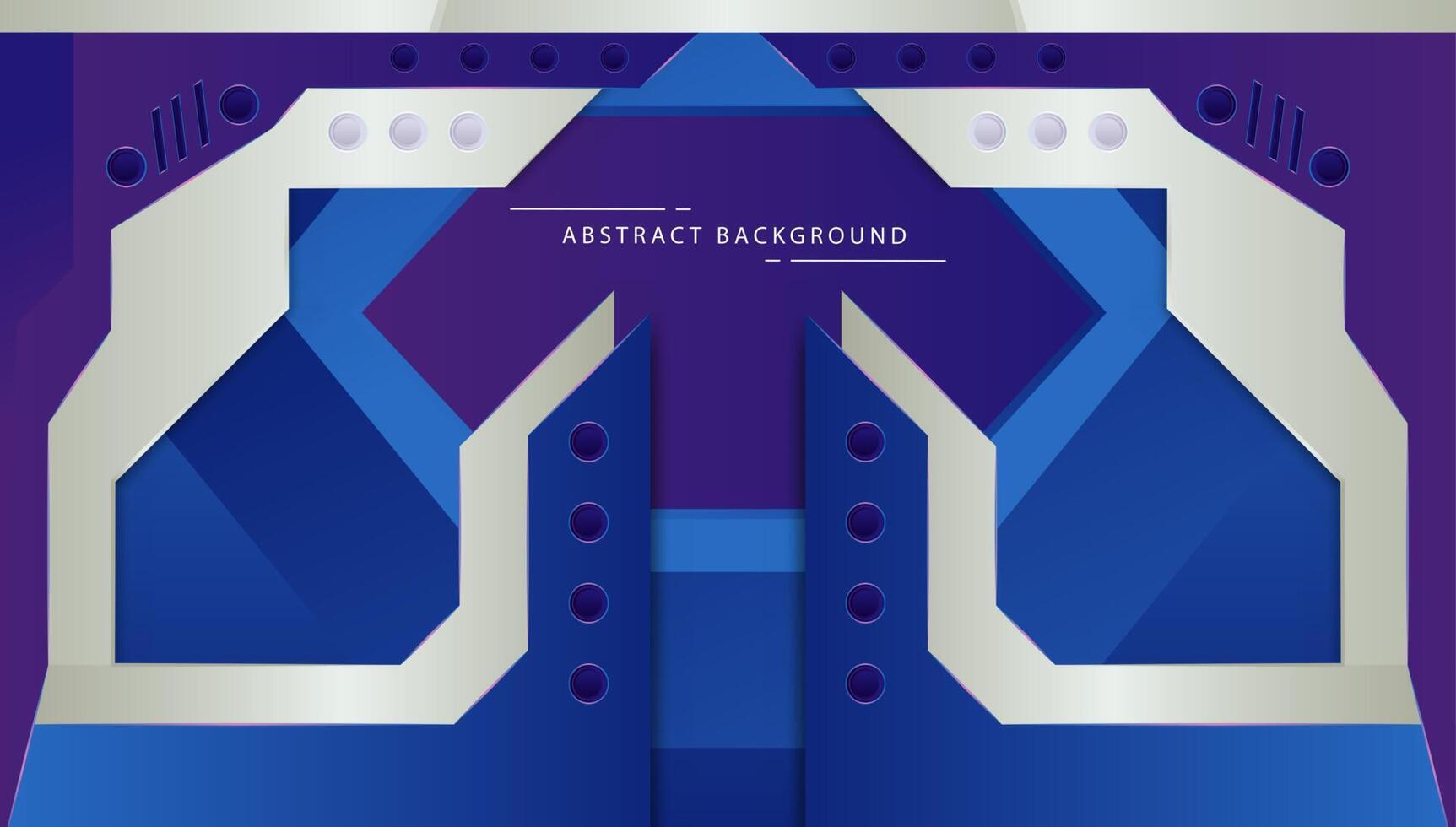 Abstract tech shape modern steal background shape vector