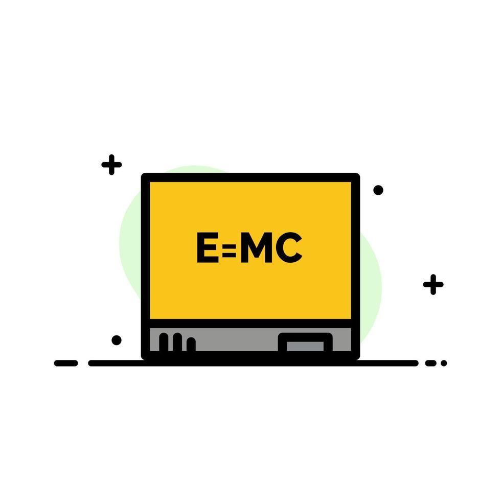 Board Education Formula  Business Flat Line Filled Icon Vector Banner Template