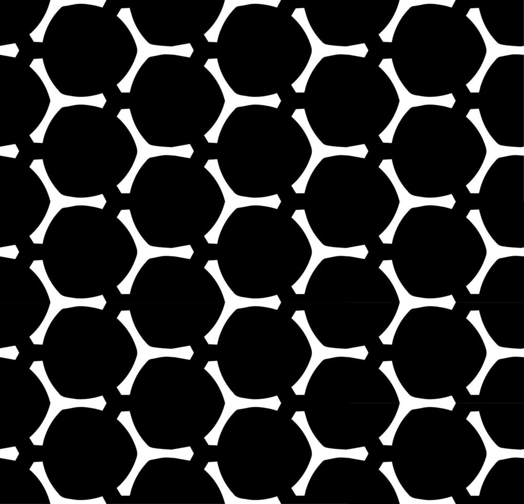 Black and white seamless abstract pattern. Background and backdrop. Grayscale ornamental design. Mosaic ornaments. Vector graphic illustration.