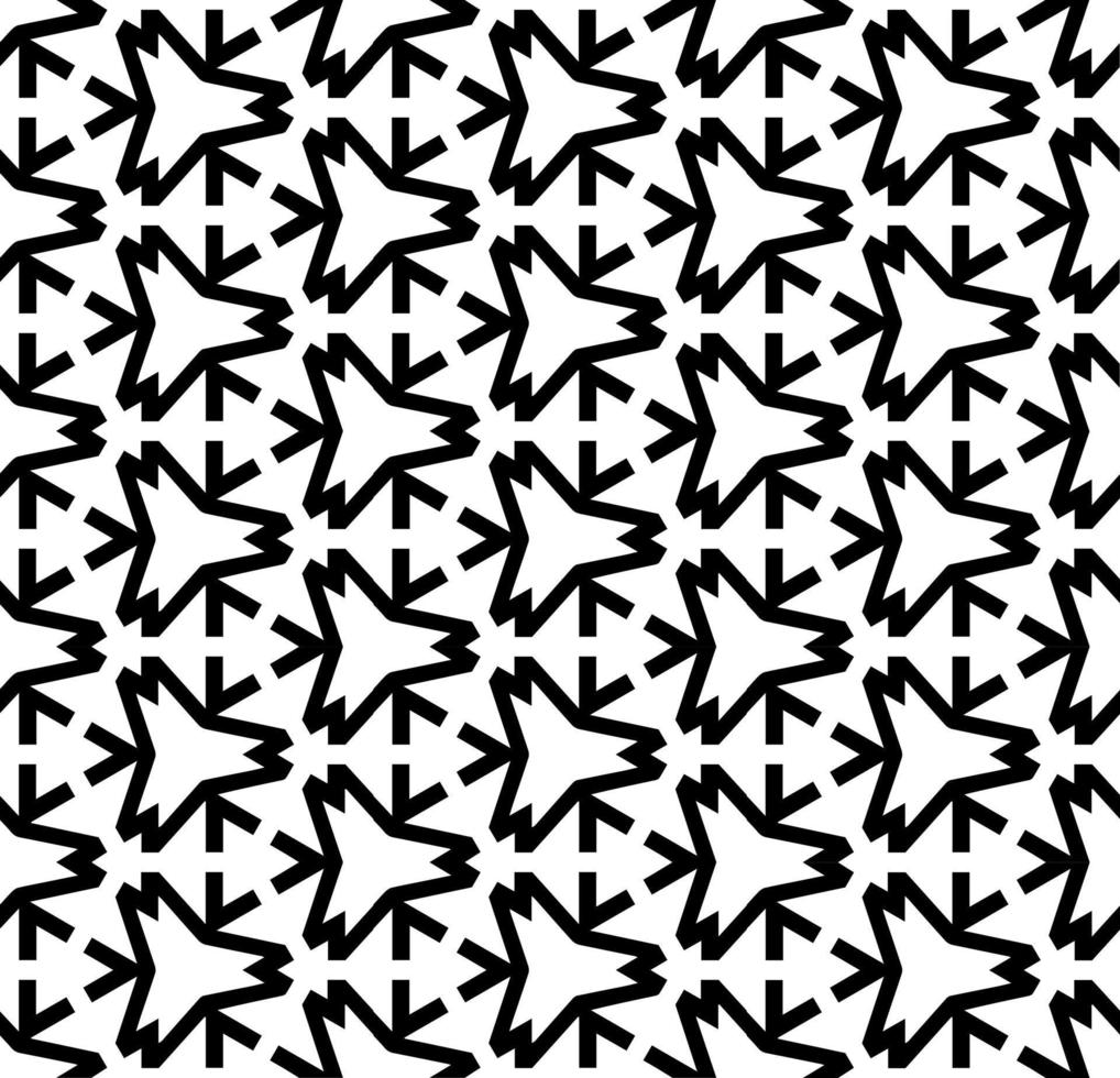 Black and white seamless abstract pattern. Background and backdrop. Grayscale ornamental design. Mosaic ornaments. Vector graphic illustration.
