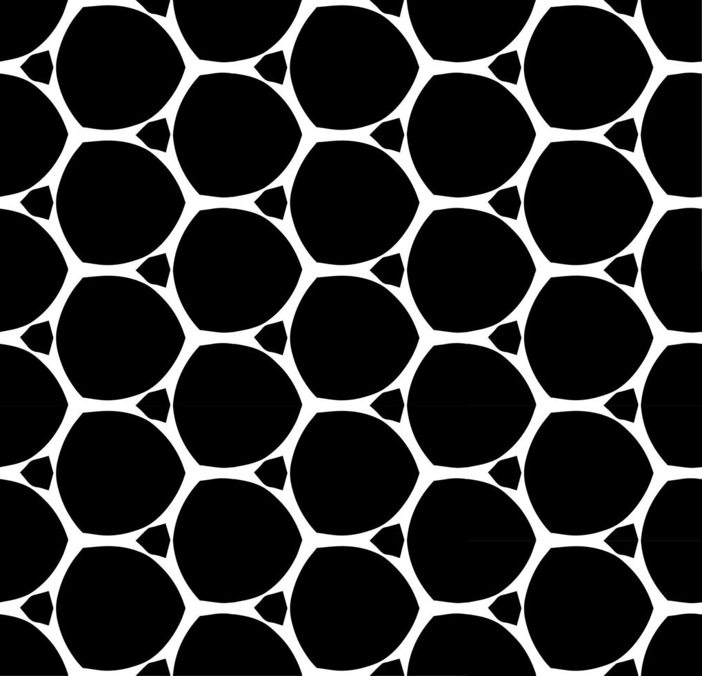 Black and white seamless abstract pattern. Background and backdrop. Grayscale ornamental design. Mosaic ornaments. Vector graphic illustration.