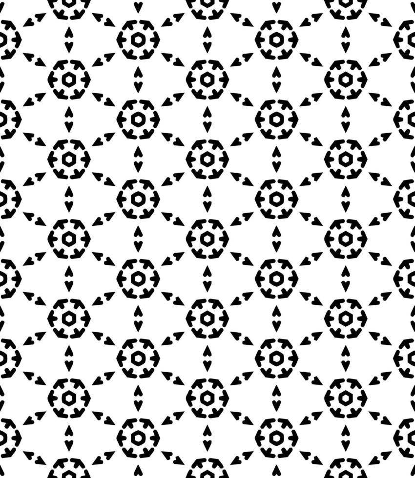 patrón abstracto sin costuras en blanco y negro. fondo y telón de fondo. diseño ornamental en escala de grises. vector