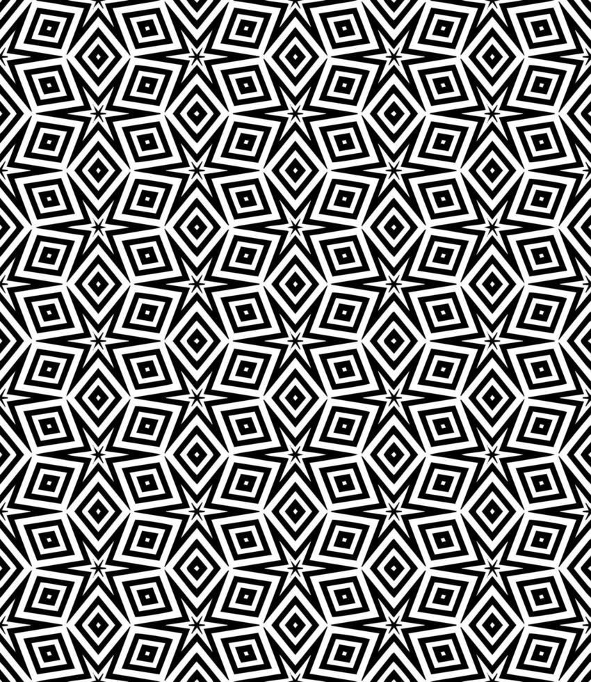 Black and white seamless abstract pattern. Background and backdrop. Grayscale ornamental design. vector