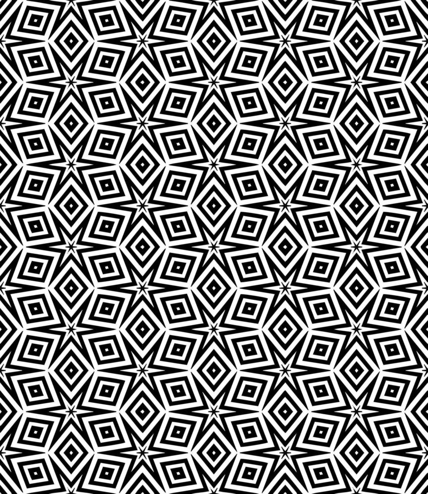 patrón abstracto sin costuras en blanco y negro. fondo y telón de fondo. diseño ornamental en escala de grises. vector