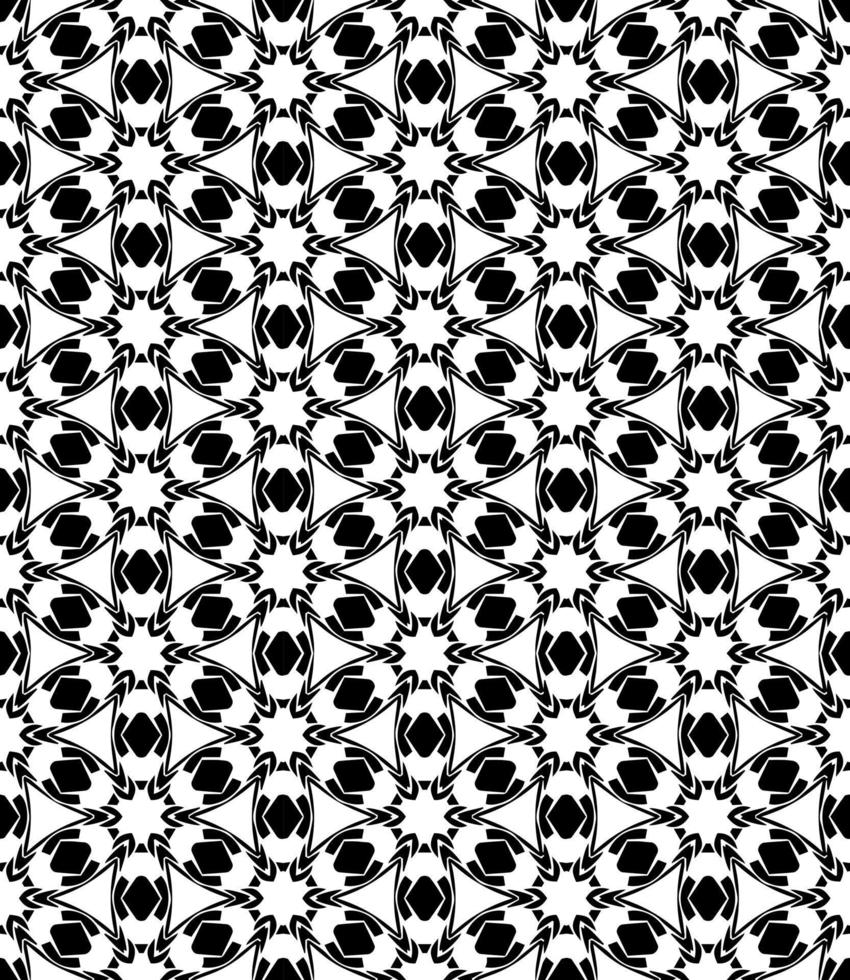 Black and white seamless abstract pattern. Background and backdrop. Grayscale ornamental design. vector