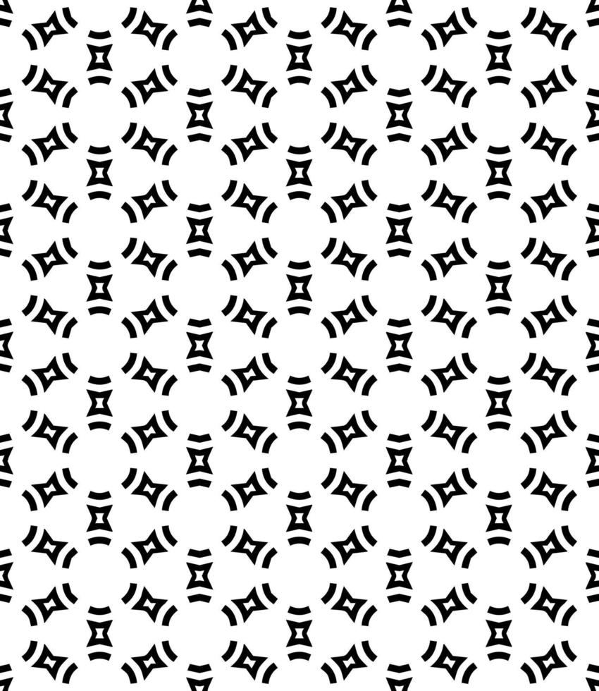 Black and white seamless abstract pattern. Background and backdrop. Grayscale ornamental design. vector