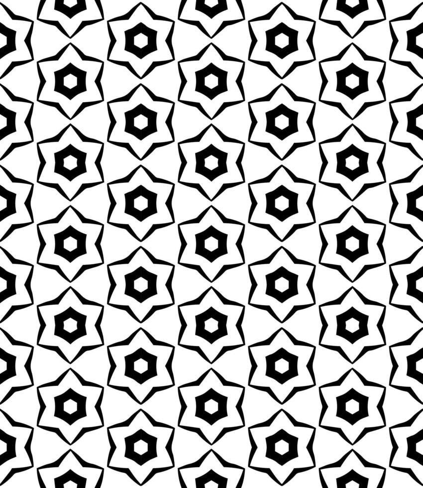 patrón abstracto sin costuras en blanco y negro. fondo y telón de fondo. diseño ornamental en escala de grises. vector