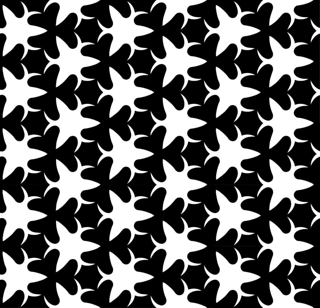 Black and white seamless abstract pattern. Background and backdrop. Grayscale ornamental design. Mosaic ornaments. Vector graphic illustration.