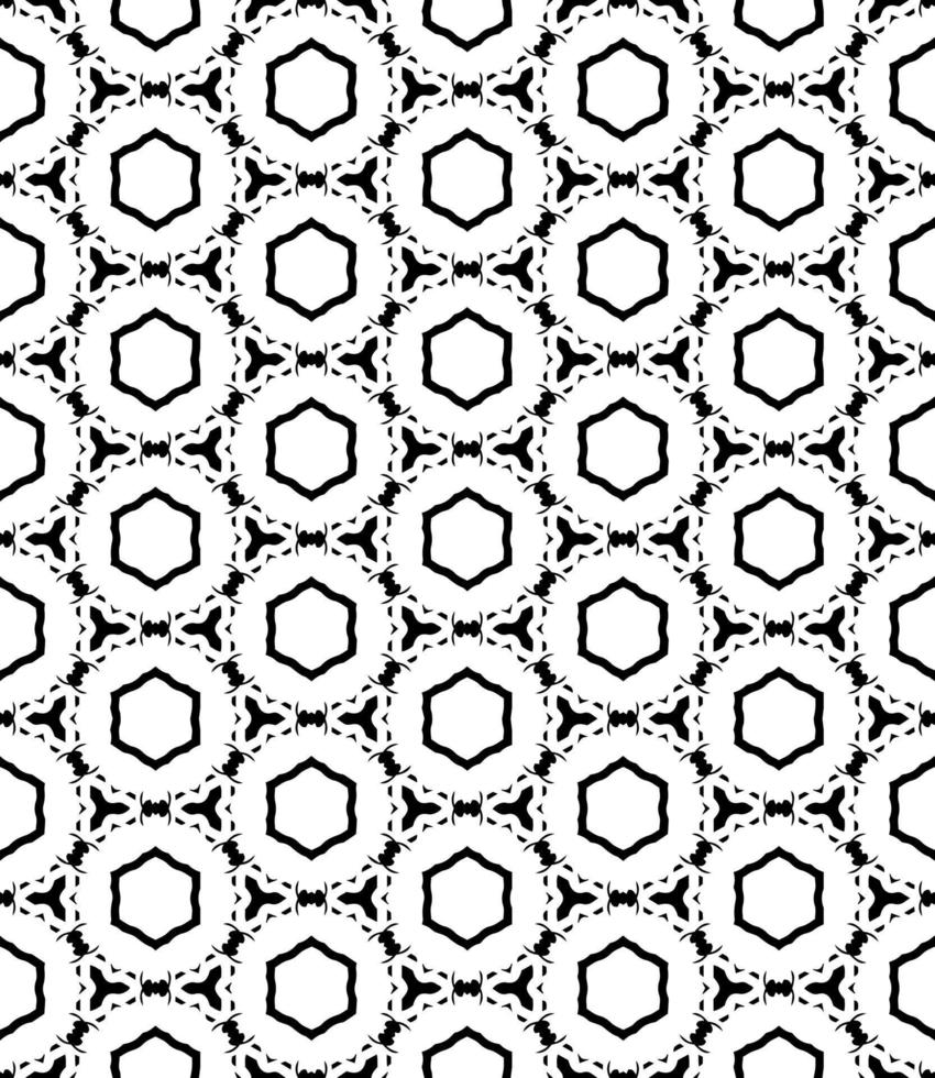 patrón abstracto sin costuras en blanco y negro. fondo y telón de fondo. diseño ornamental en escala de grises. vector