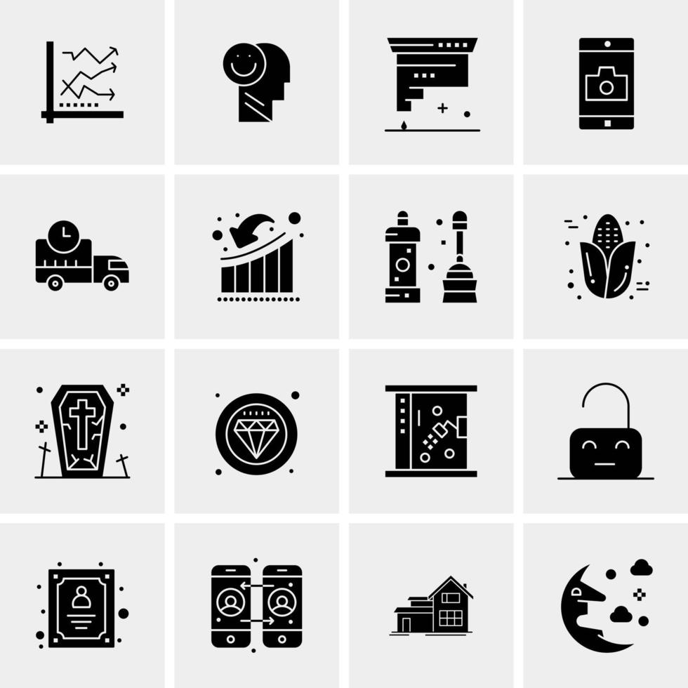 16 Universal Business Icons Vector Creative Icon Illustration to use in web and Mobile Related project