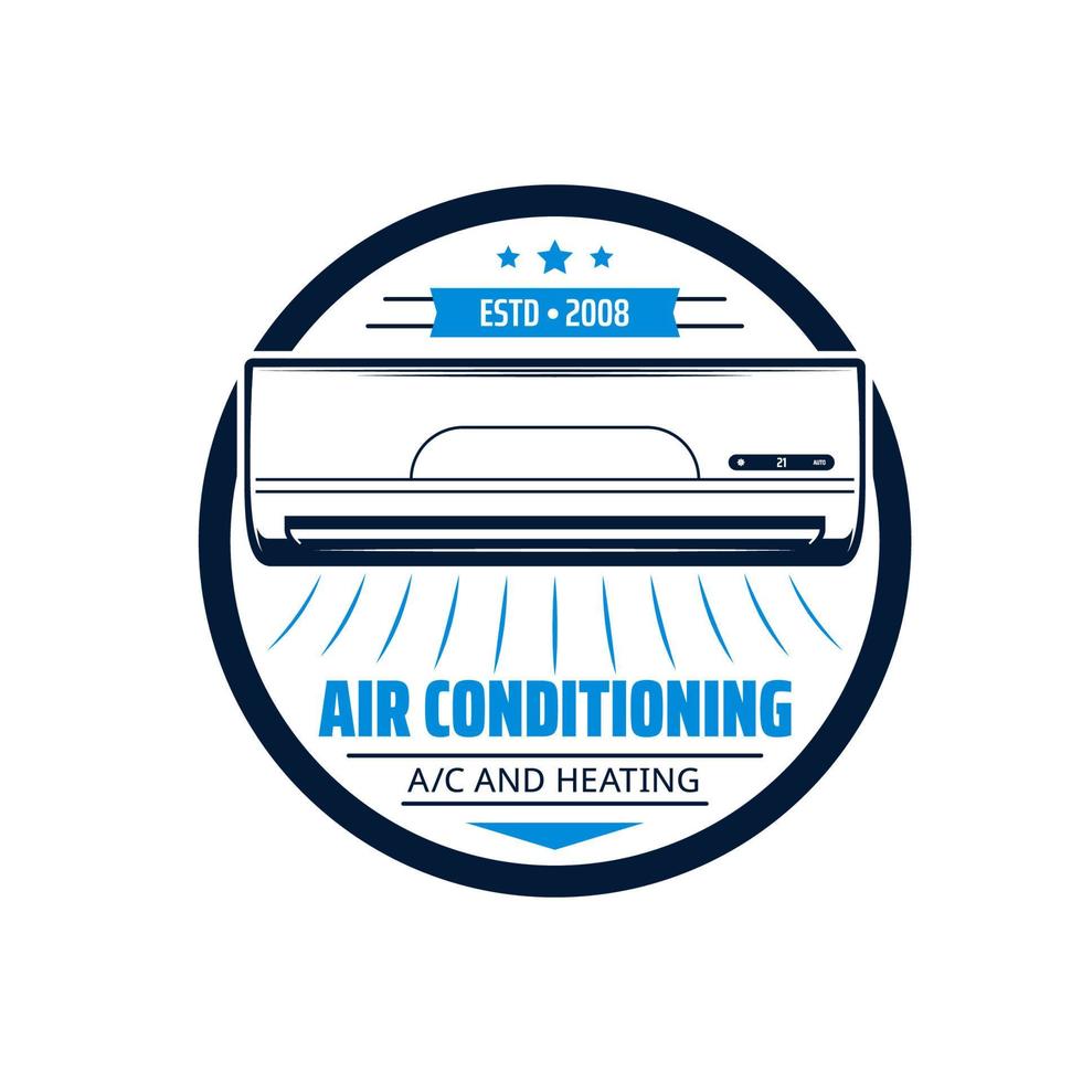 Air conditioner installation, repair service icon vector