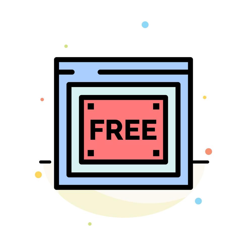 Free Access Internet Technology Free Abstract Flat Color Icon Template vector
