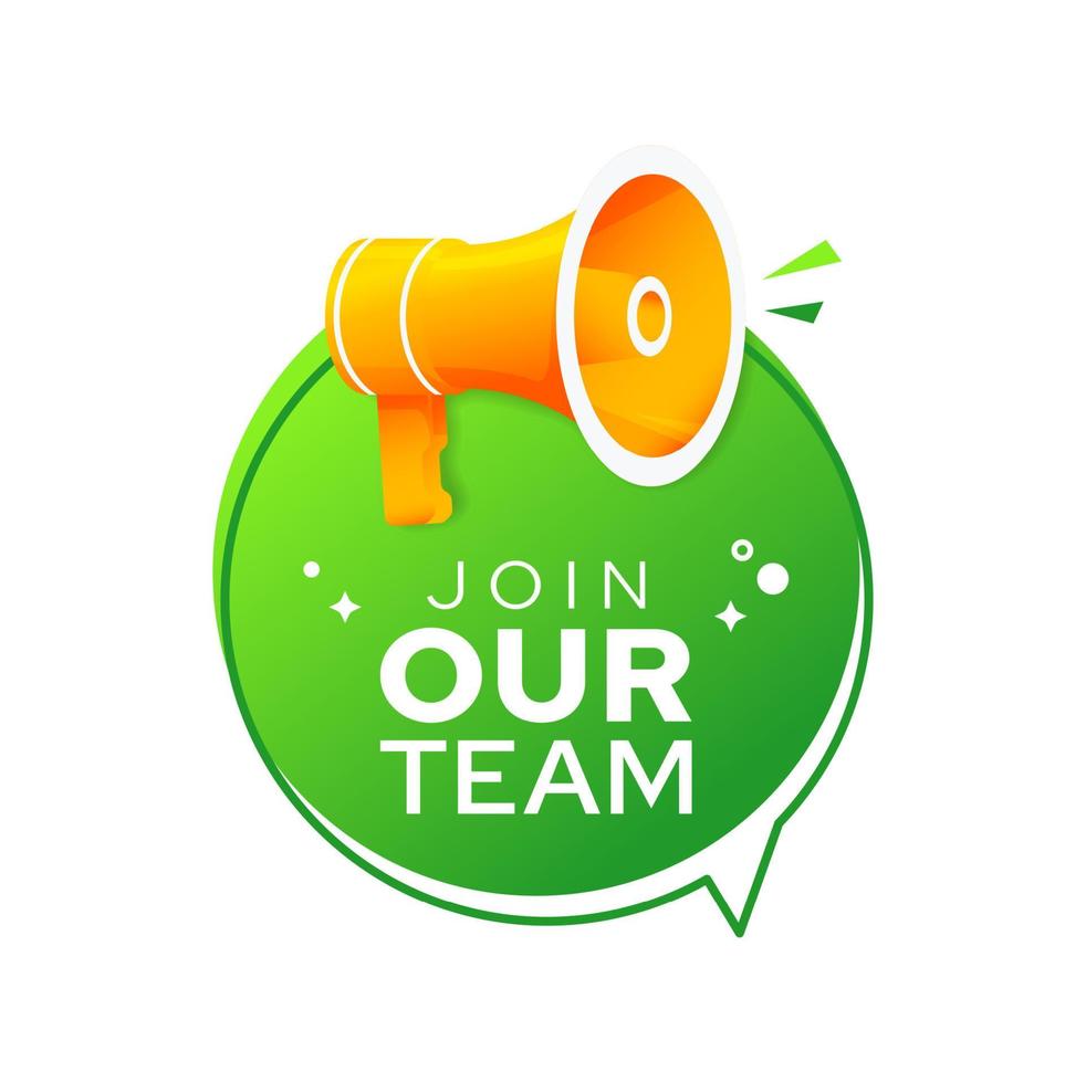 Join our team, staff recruit company circle icon vector