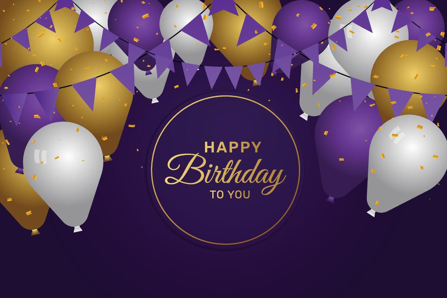 Colorful Happy birthday banner design. vector