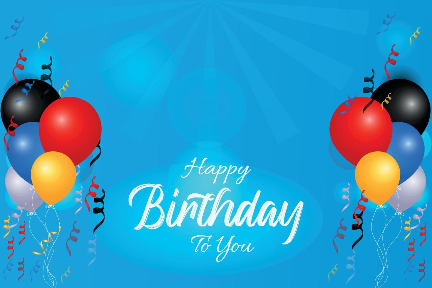 Happy birthday celebration banner background with balloon happy birthday social media banner vector