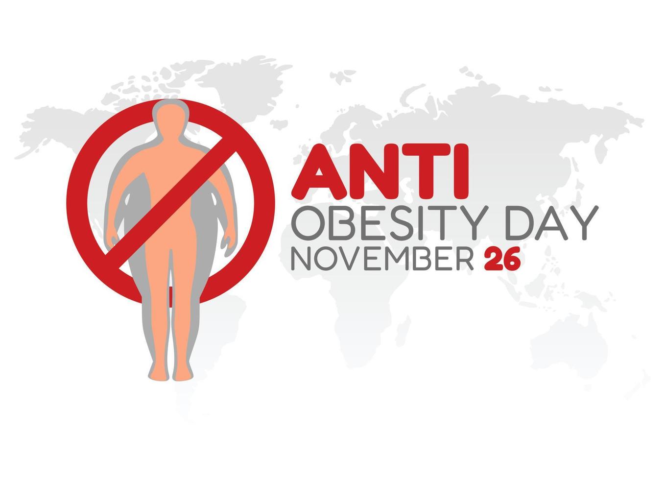 vector graphic of anti obesity day good for anti obesity day celebration. flat design. flyer design.flat illustration.