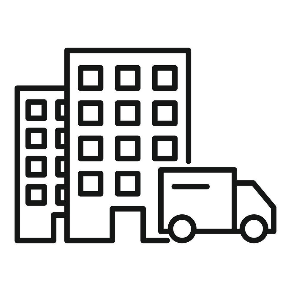 Home delivery icon, outline style vector