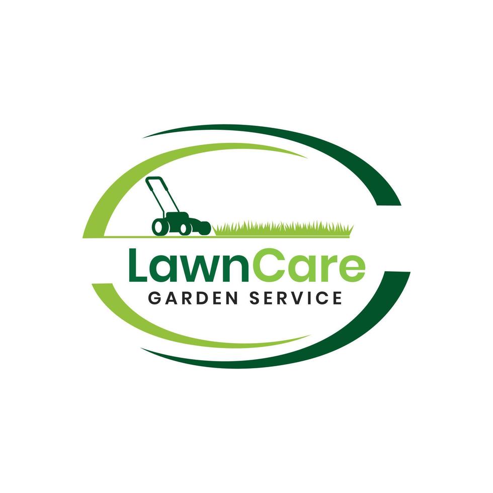 Lawn mower logo design vector