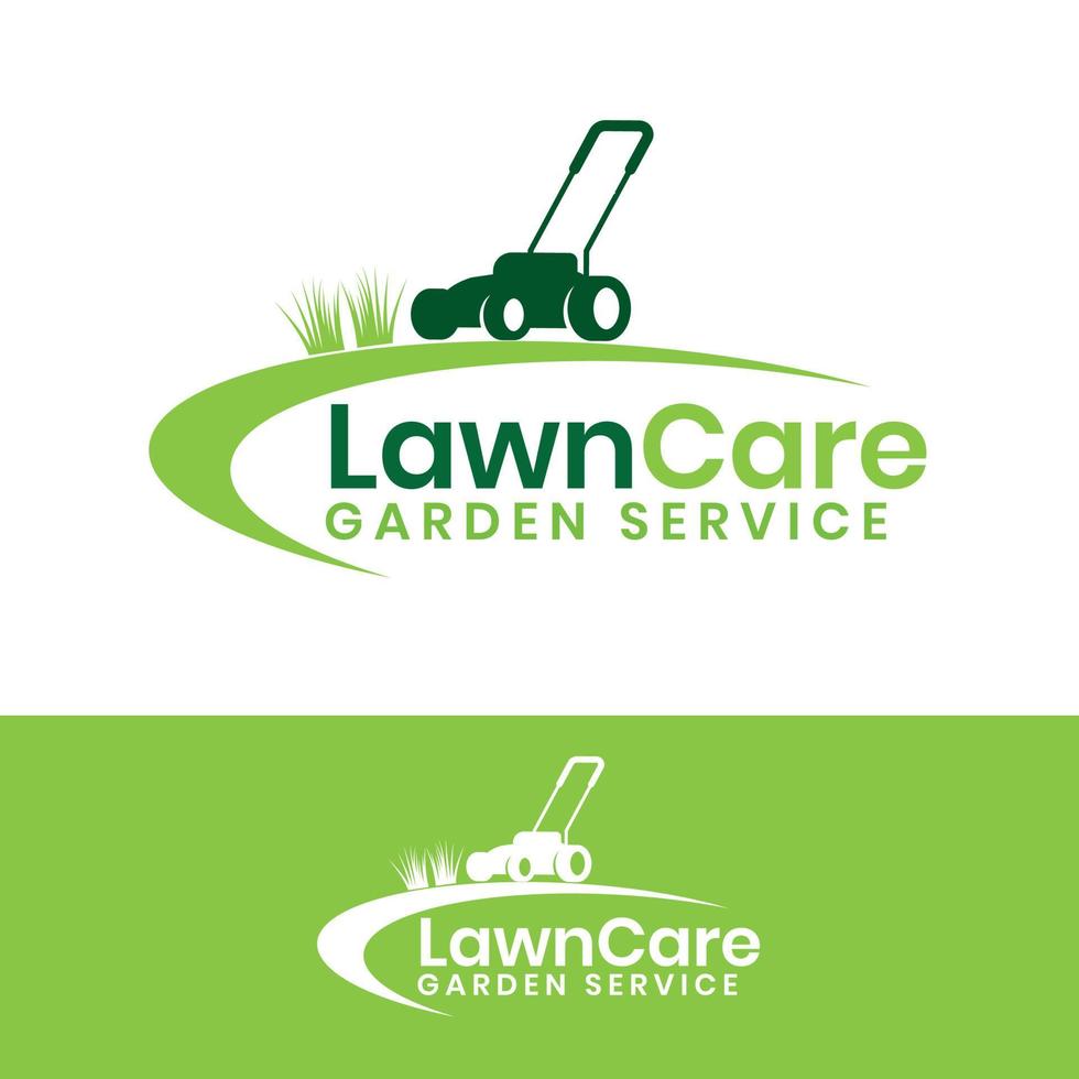 Lawn care logo design template, landscape, grass concept logo design template vector