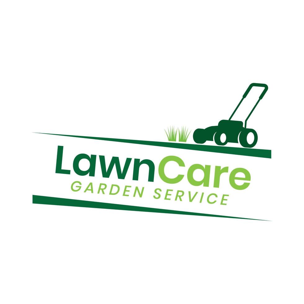 Lawn mower logo design vector