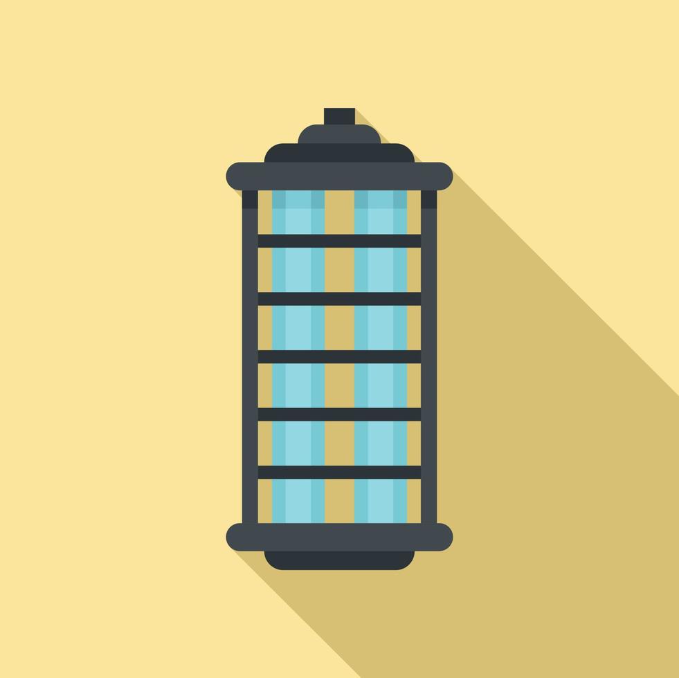 Insect hunt lamp icon, flat style vector