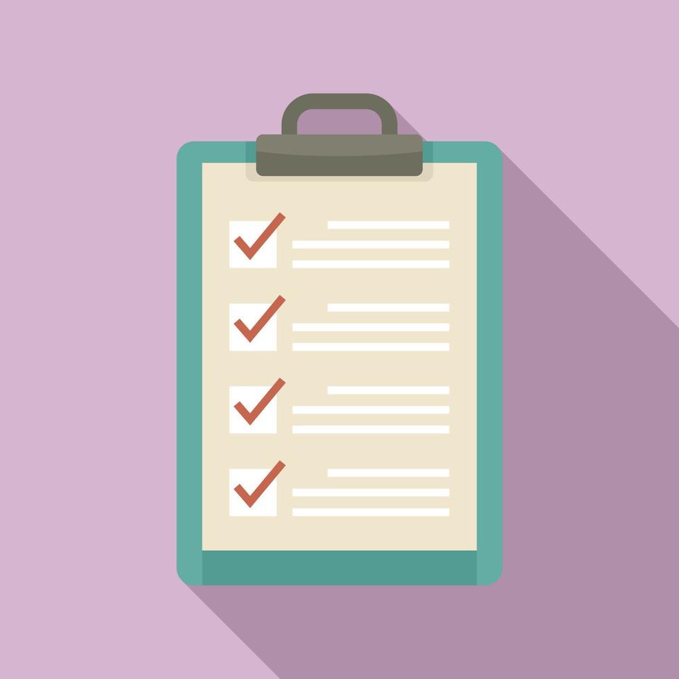 Syllabus to do list icon, flat style vector