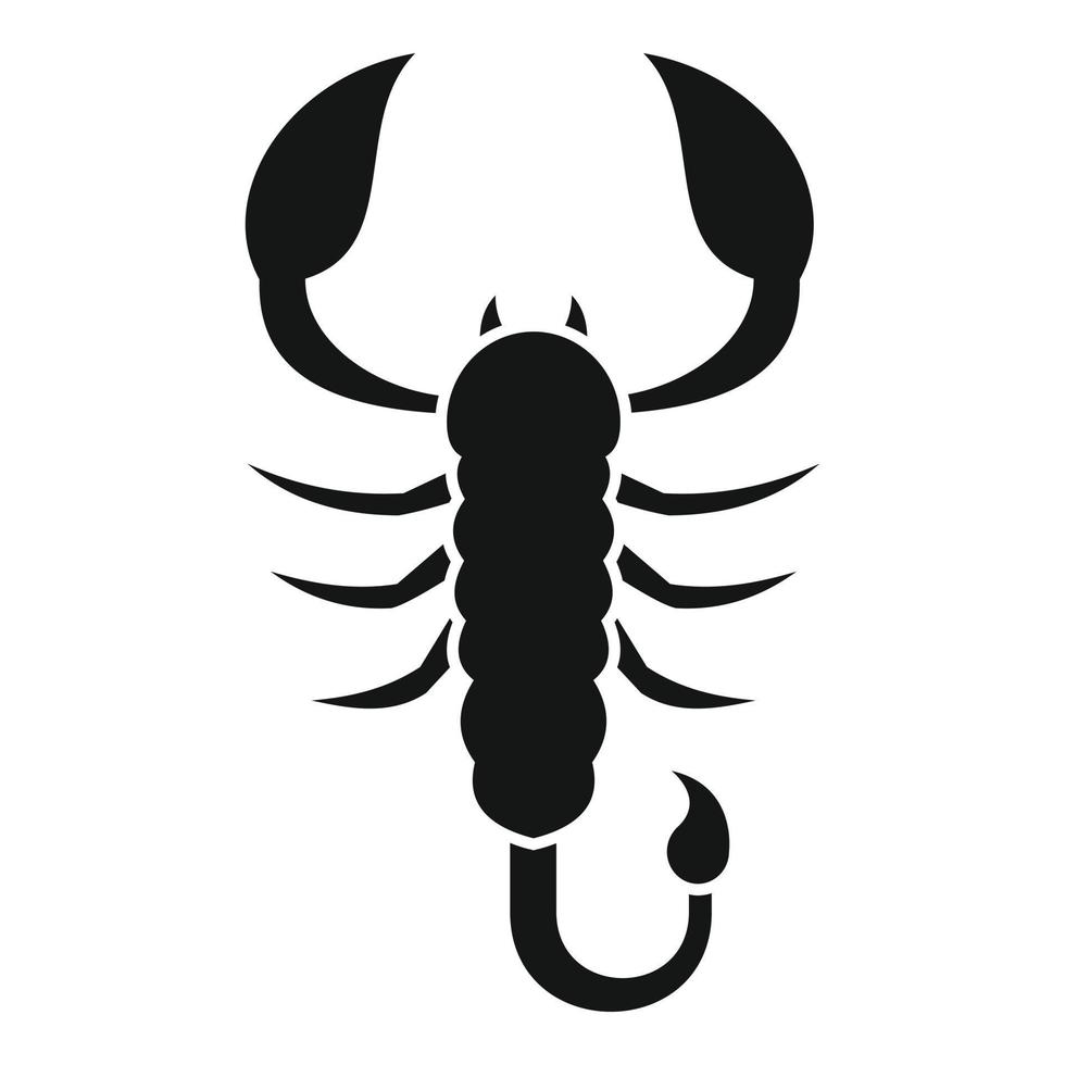 Scorpion icon, simple style vector