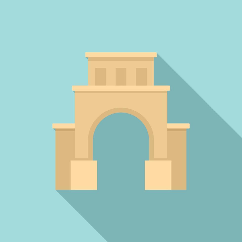 Cityscape sightseeing icon, flat style vector