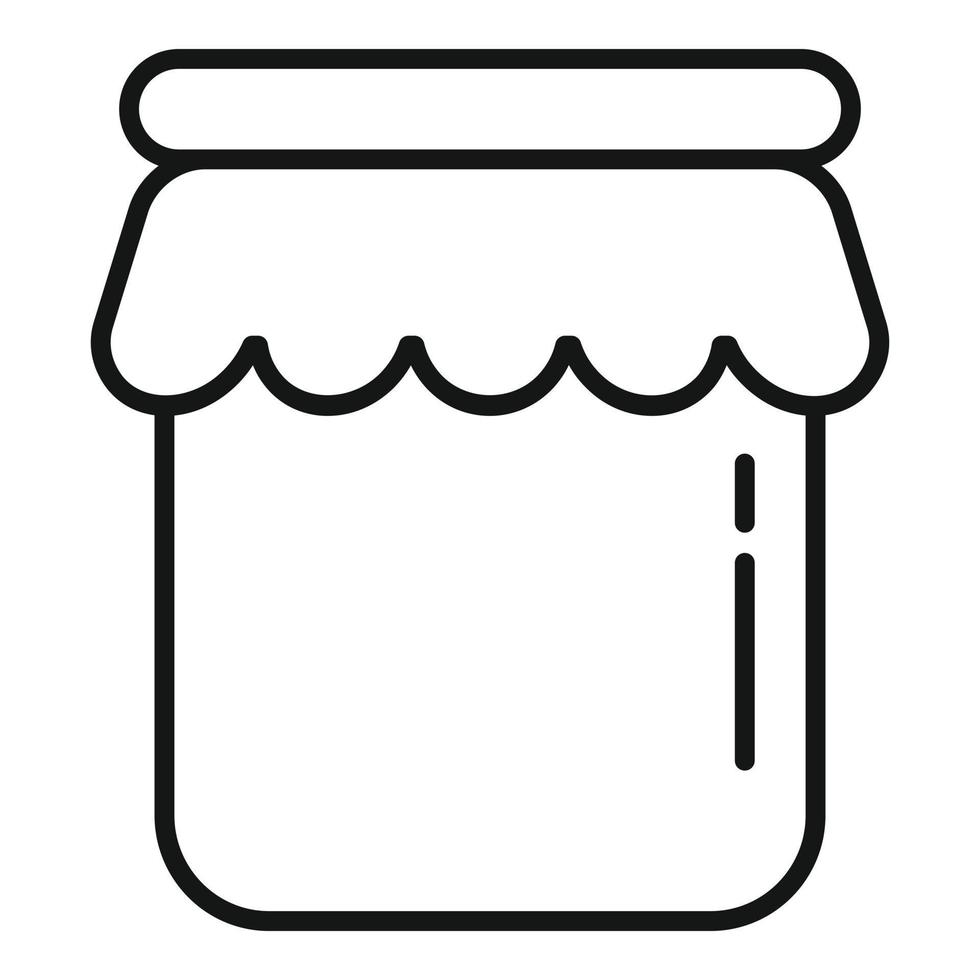 Honey jar icon, outline style vector