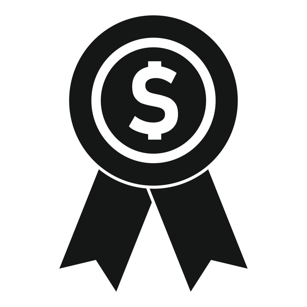 dólar emblema icono vector simple. dinero en efectivo