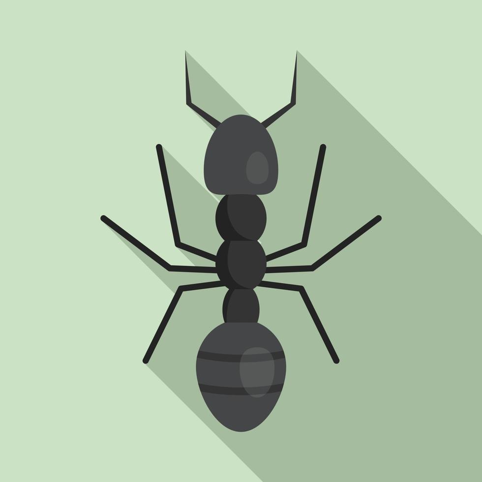 icono de hormiga granjera, estilo plano vector