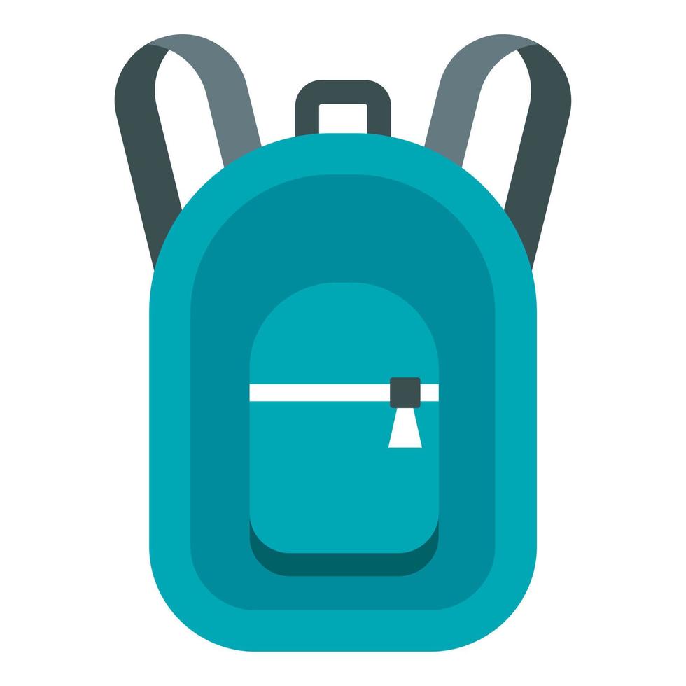 Backpack icon, flat style vector