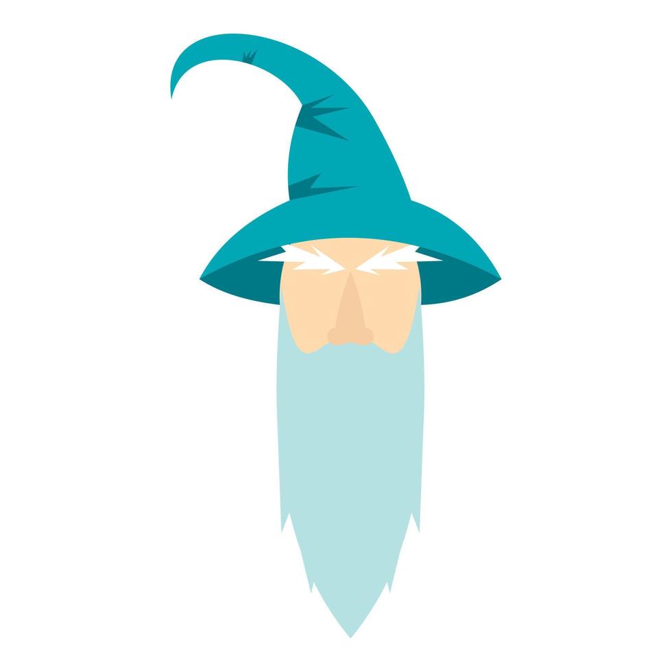 Wizard icon, flat style vector