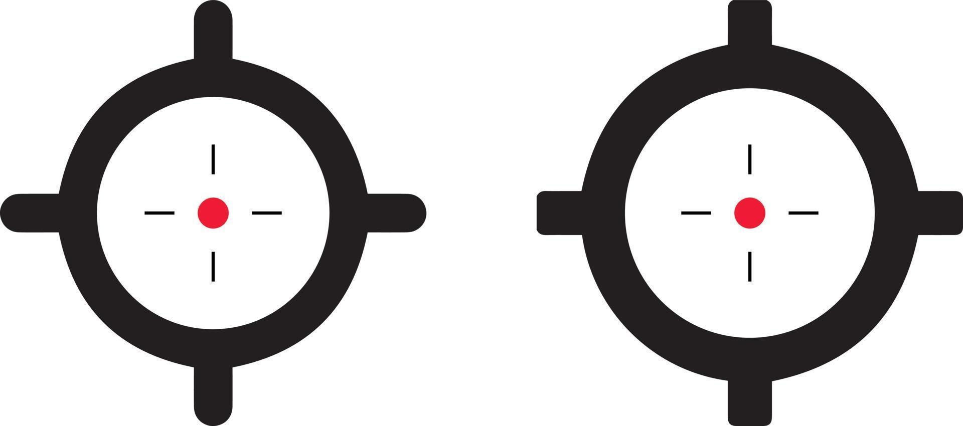 sniper rifle target icon set. Focus target vector icon. Target goal icon. target focus arrow. red marketing aim to design