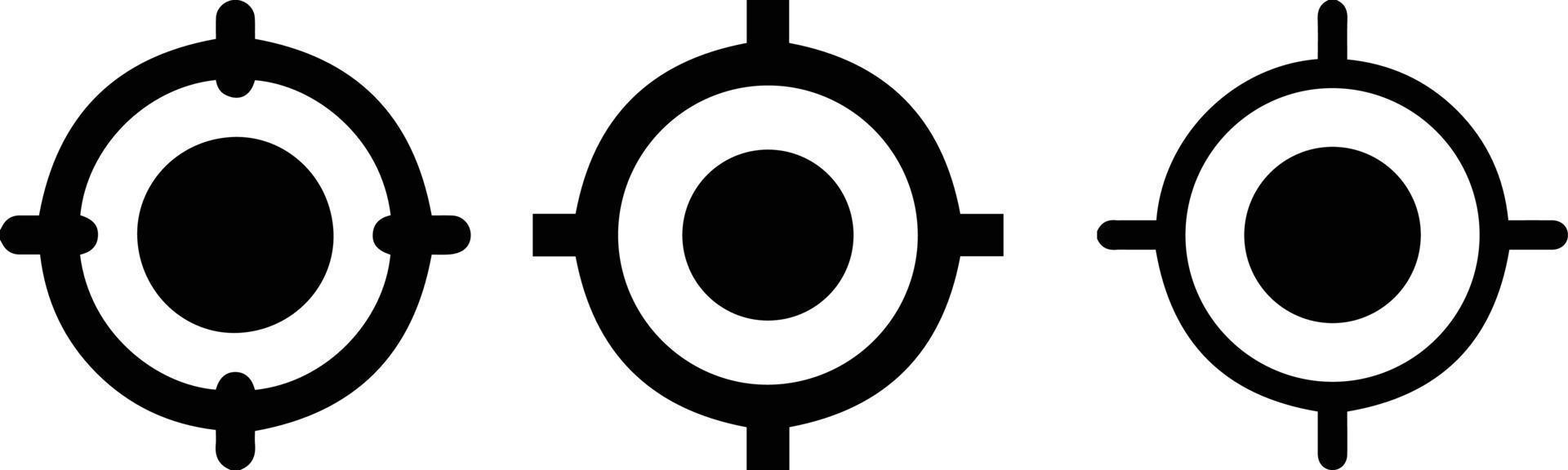 objetivo de rifle de francotirador. icono de vector de destino de enfoque. icono de objetivo objetivo. flecha de enfoque de destino. diseño de objetivos de marketing