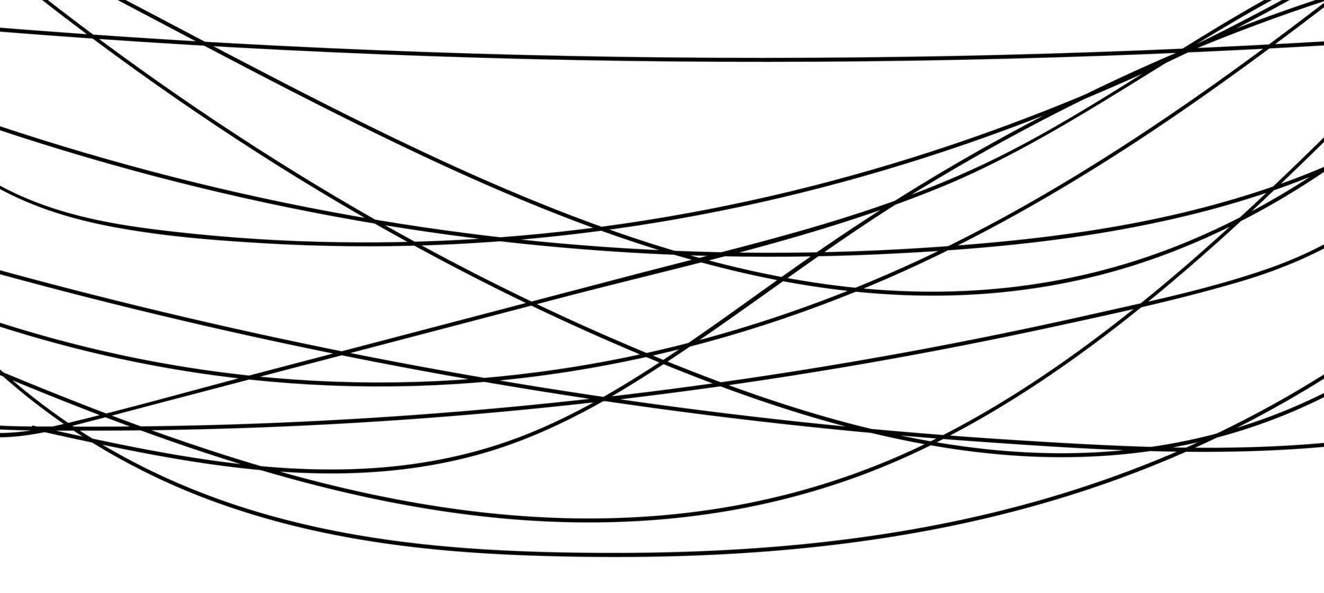 Line art striped graphic template. Vector illustration