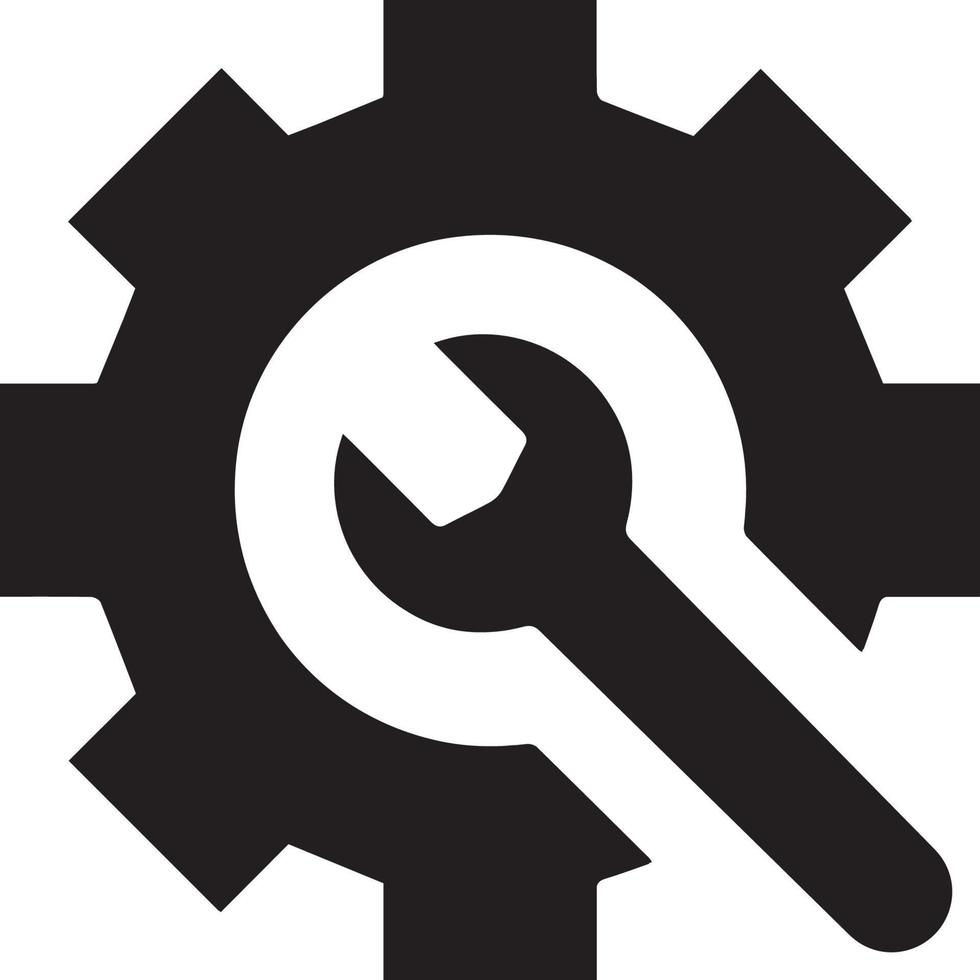 satting wrench and screwdriver icon vector