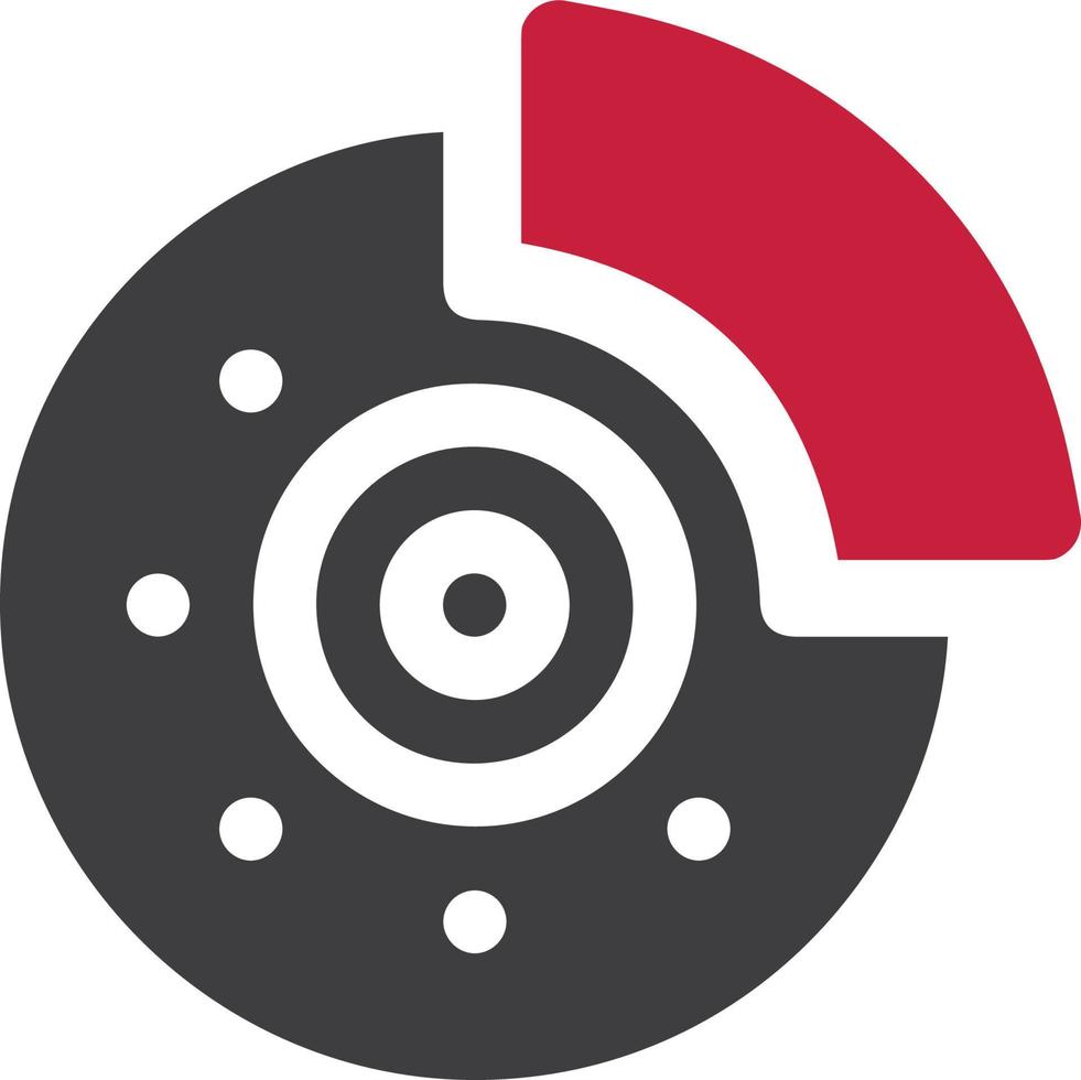 Disc brake with caliper glyph icon. Brake Disc icon. disc brake icon. Brake pads, brakes, car parts, car discs. Elements of car repair icon. vector