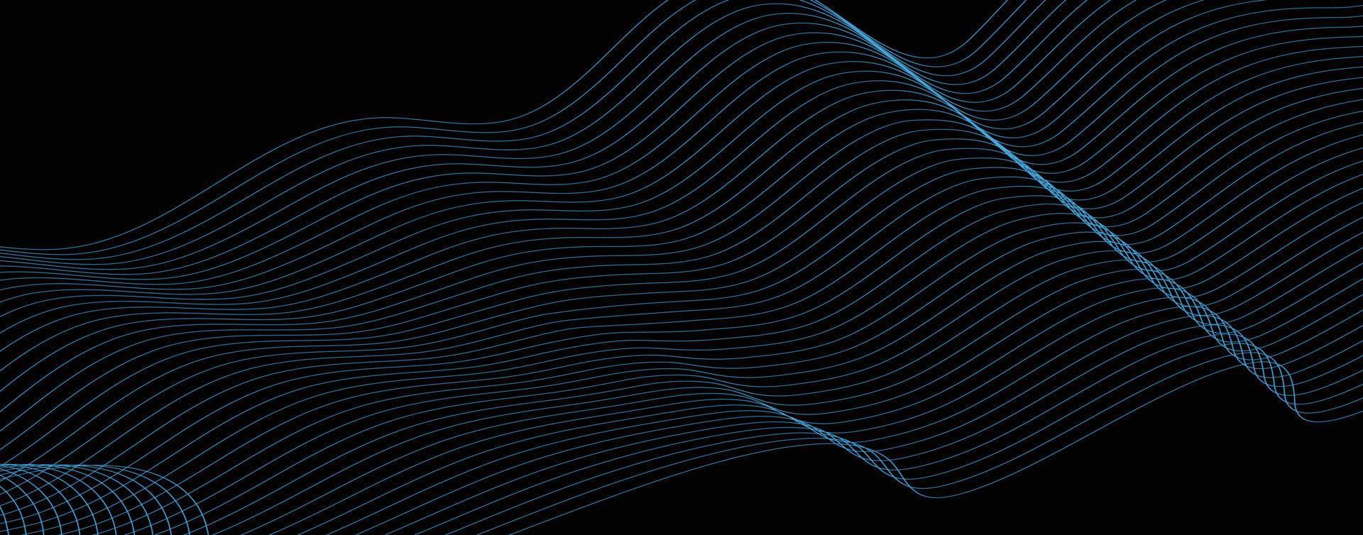 Abstract wave element for design. Digital frequency track equalizer. Stylized line art background vector
