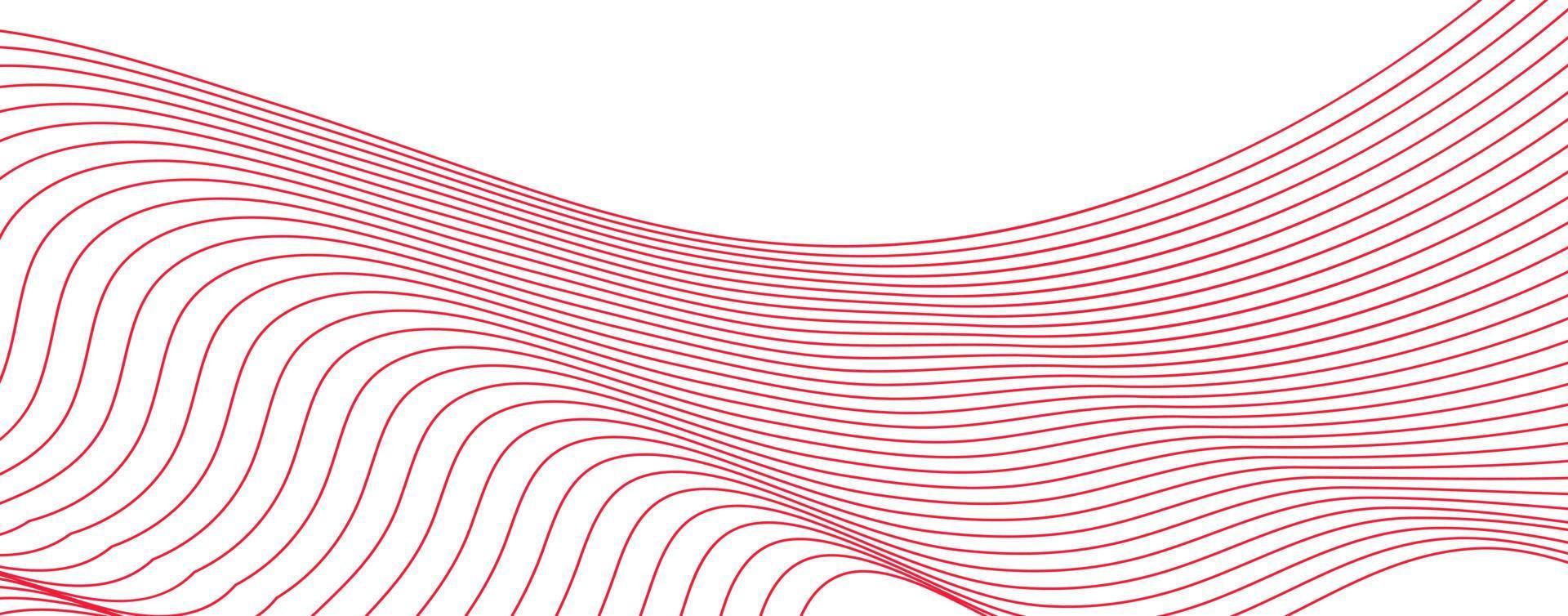 las líneas rojas resumen el fondo tecnológico futurista. banner de arte digital vectorial vector