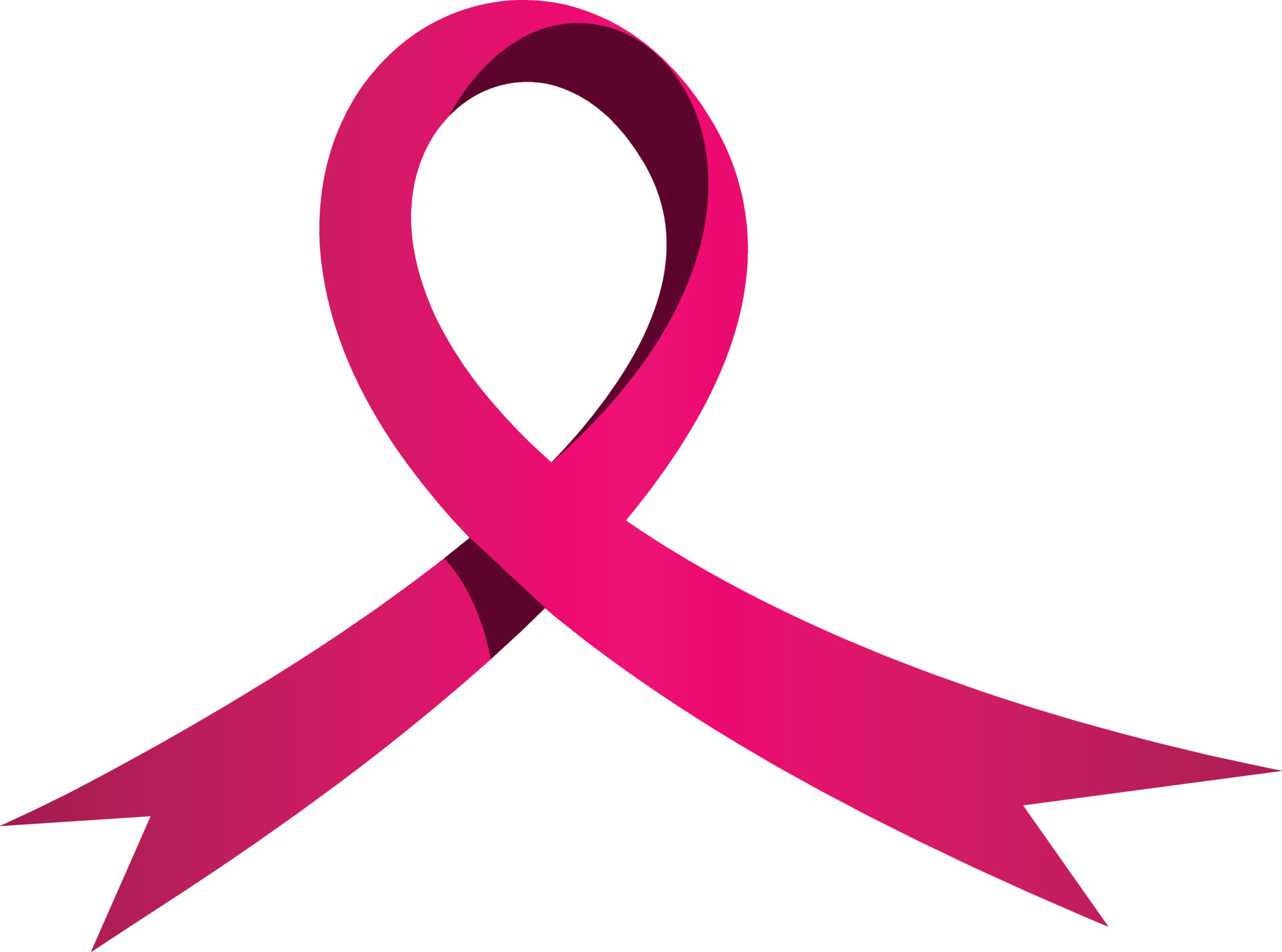 Pink ribbon. Woman breast cancer awareness realistic symbol. Vector si By  ONYX