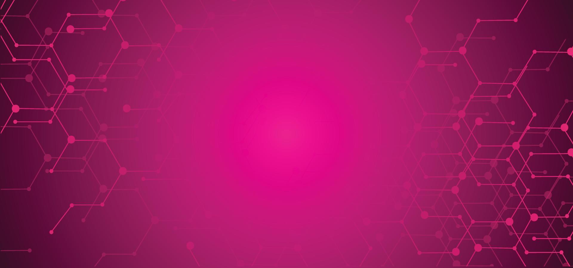 Abstract hexagon lines and dots connect background. Abstract cube hexagon shape background. Technology connection digital data and big data concept vector