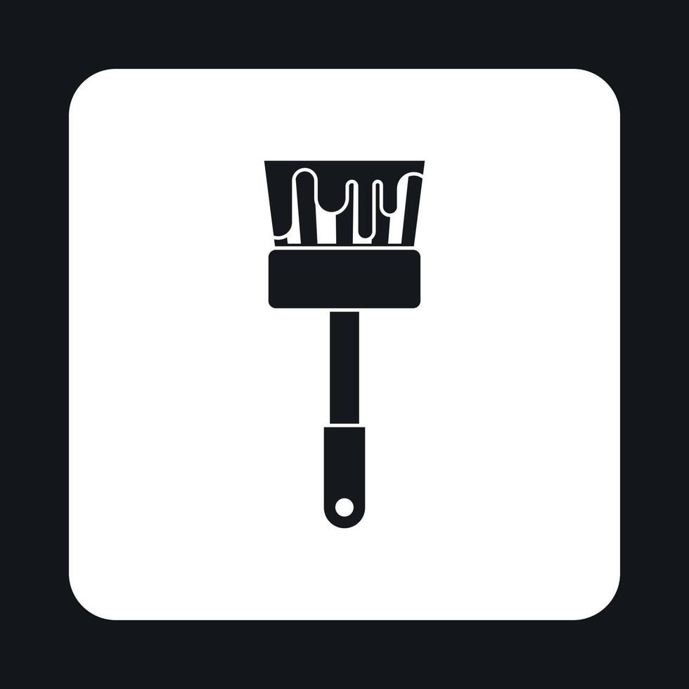 Paint brush icon, simple style vector