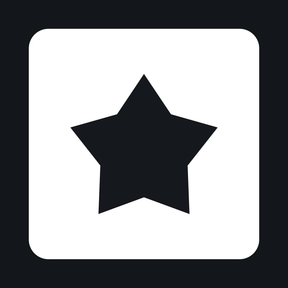 Black celestial star icon, simple style vector